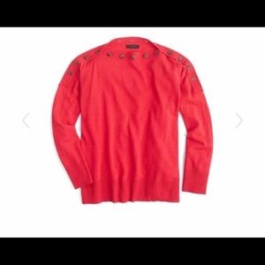 J. Crew Button Boatneck Sweater Red Size S/M